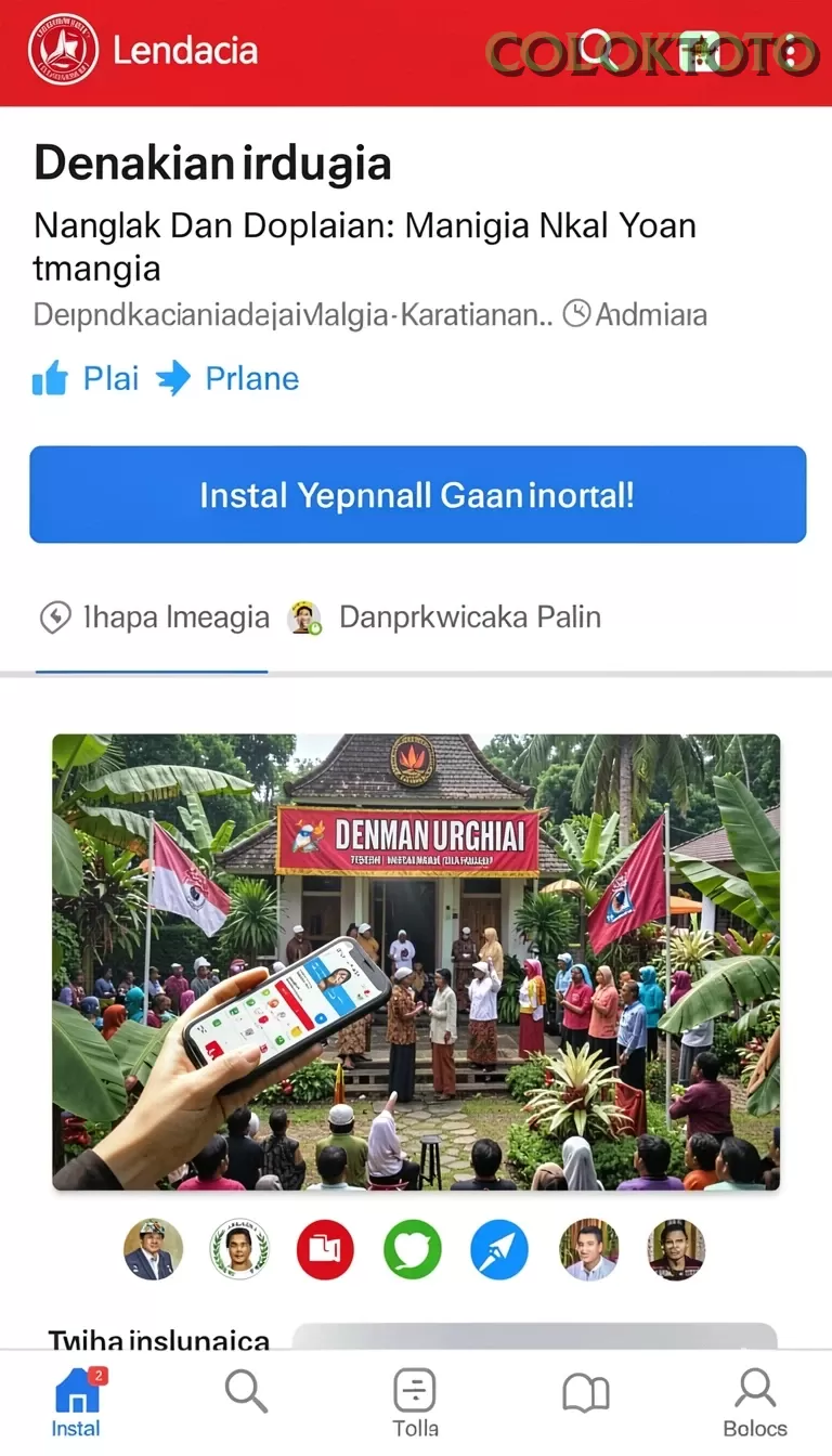 Cuplikan layar ANDARA88 — menu navigasi
