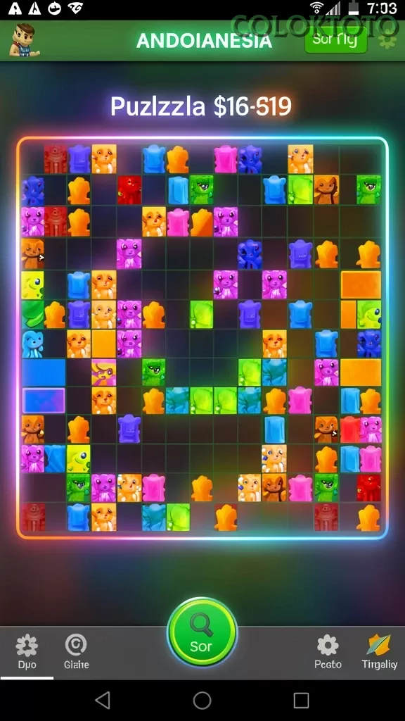 Cuplikan layar 73K — menu navigasi